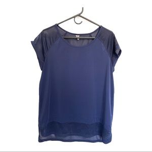 Champion navy athletic top, mesh panels la…